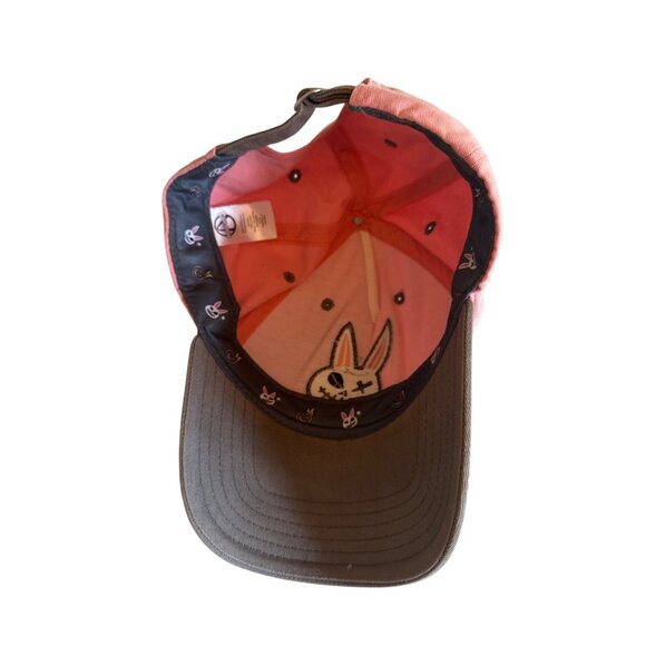 Pink & Brown Rabbit Skull Embroidered Cap Adjustable Borderlands 3 - Picture 4 of 5